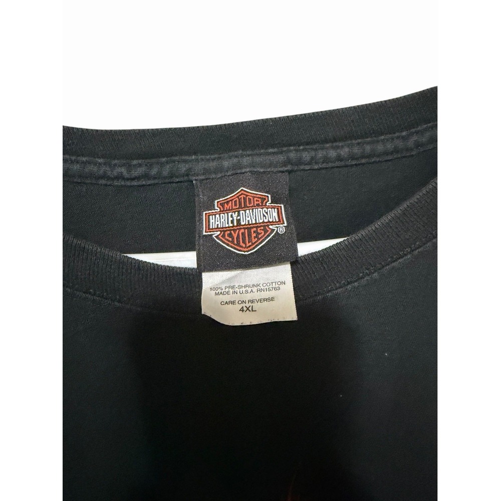 Vintage Harley Davidson Winged Motors Fresno CA Flame Long Sleeve Shirt 4XL - Picture 5 of 12